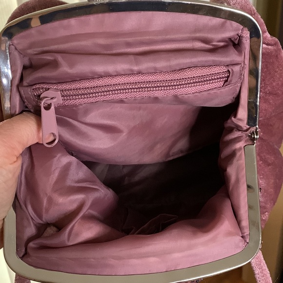 Antique Rose, velvet beaded evening bag - Picture 5 of 8